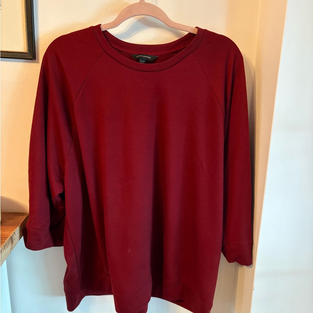 Banana Republic Burgundy Long Sleeve Tee